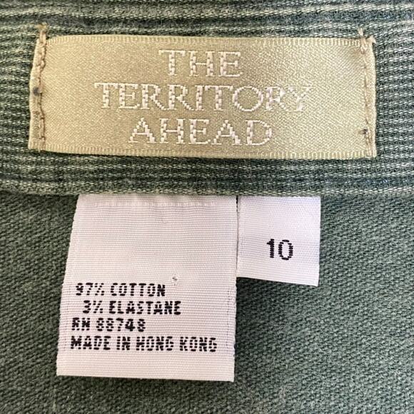 VTG Territory Ahead Womens Corduroy Shirt Dress Size 10 Button Front Knee Length - Picture 7 of 11